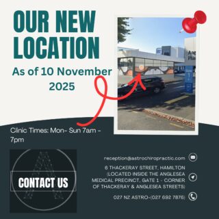 📦 WE’RE MOVING! 🚀💫
AstroChiropractic is relocating just across the road to 6 Thackeray Street, Hamilton. Look for Gate 1 of Anglesea Medical Precinct, you’ll see us from the street! 👻🎃 Opening Sunday, 10 November!

🎉 Get ready for:
✅ Same easy parking and ground level access
✅ A fresh, awesome space designed just for YOU
✅ The same incredible team with new chiropractors, all providing top quality care

💥 Extra availability alert! More space means more appointments so we can keep up with last minute bookings. Book now, $30 first visit, open 7AM to 7PM
Accessible. Accurate. Affordable care. Align to Thrive.

👻🎃 Spooky only 10 days to go… WOOOOOO! ✨

📲 Book your spot via our website link in bio or call or text 027 NZ ASTRO